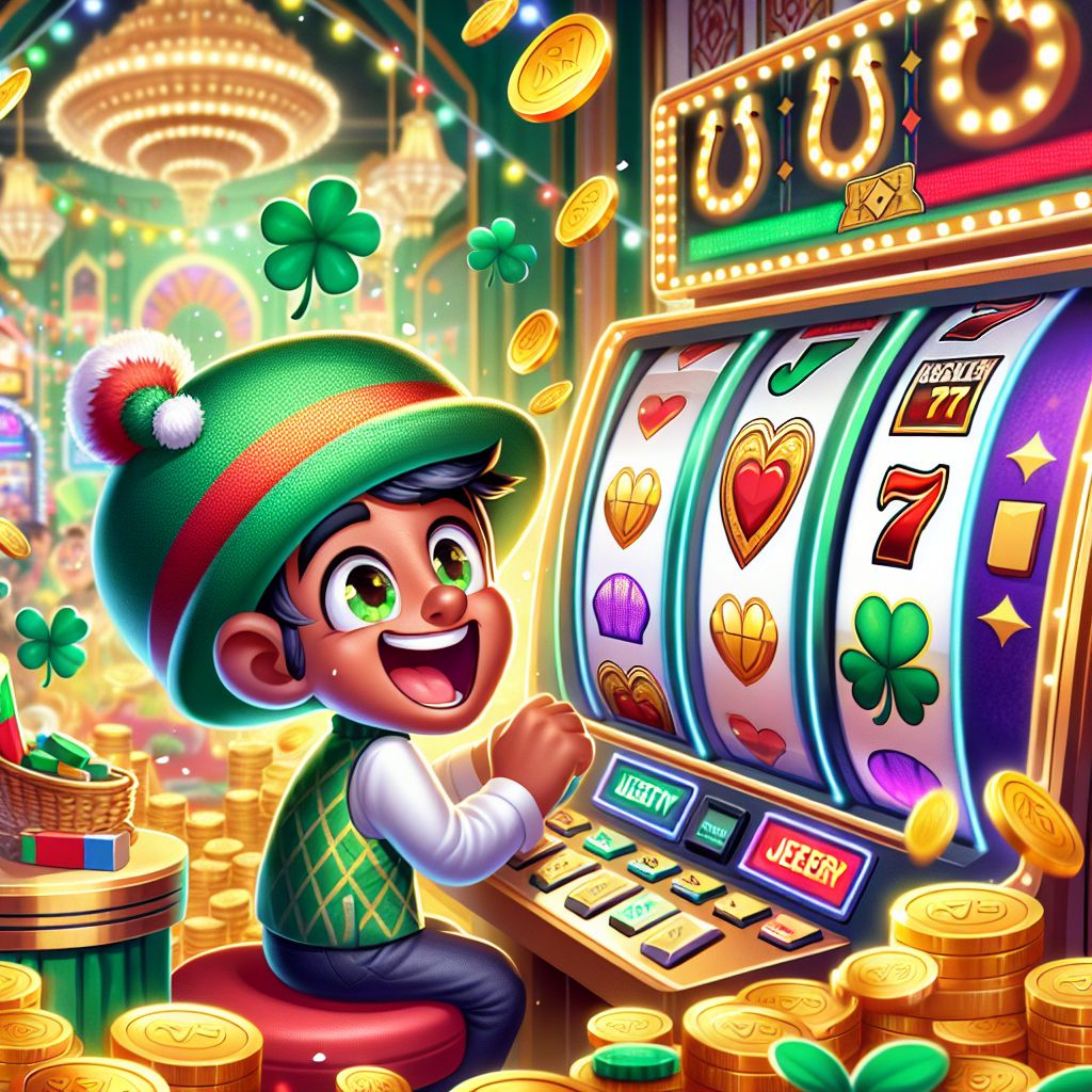 tk399 themed cartoon slot characters with coins and reels